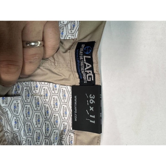 LAPG La Police Gear Men Size 36/11 Operator Tactical Shorts Cargo Brown Rip Stop - Picture 4 of 6